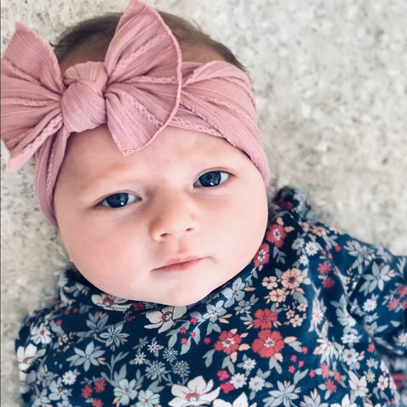 Brand New Set of 6 Cable Knit Nylon Bow Headbands - Picture 3 of 8